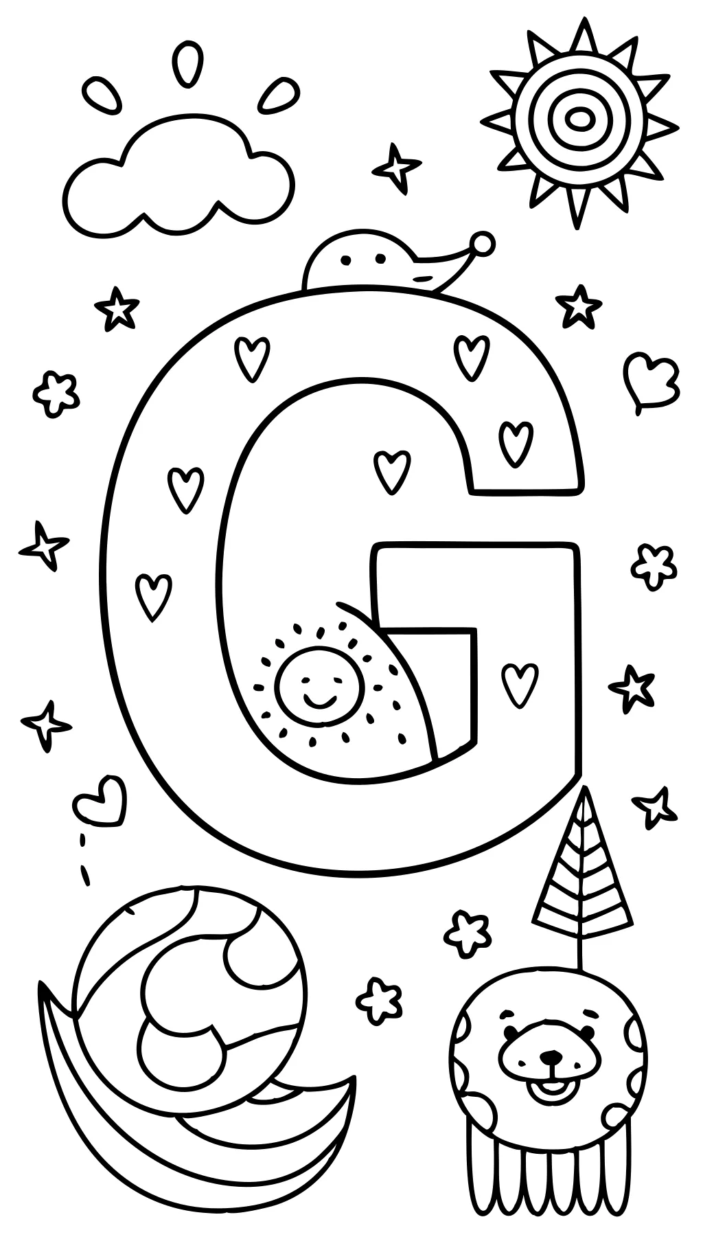 letter g coloring page